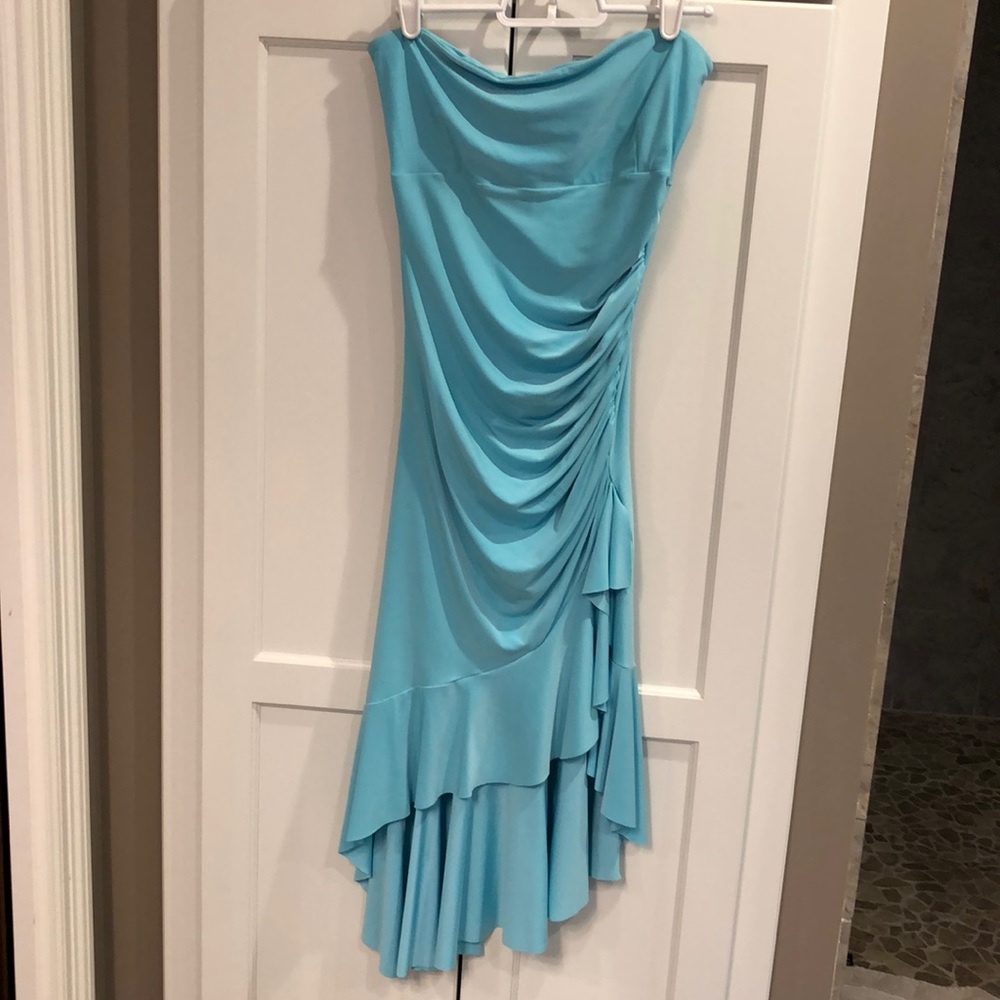Aqua blue party vacation dress
